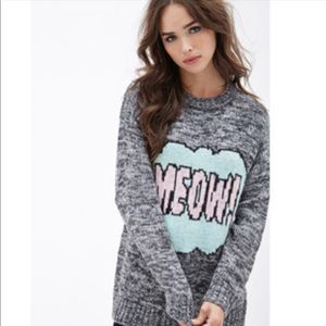 Forever 21 meow sweater